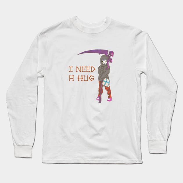 I Need A Hug Long Sleeve T-Shirt by DravenWaylon